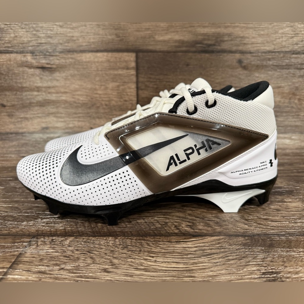 Nike Alpha Menace Pro 4 TD Football Cleats White HF4553-100 Men's Size 11.5 WIDE